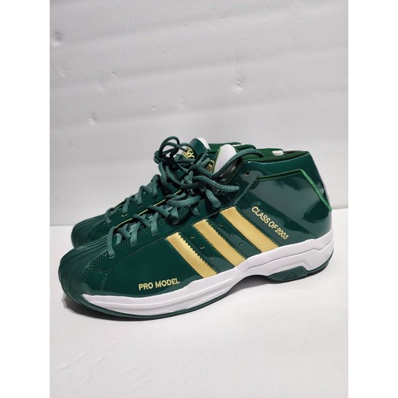 Adidas Pro Model 2G Men's Size 9 "SVSM" Lebron James Sneakers Green/Gold FW3664 - Picture 2 of 10